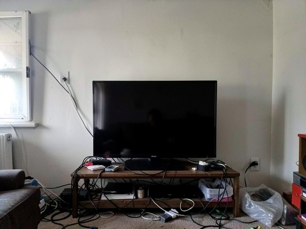 65" flush mount, cables gone before